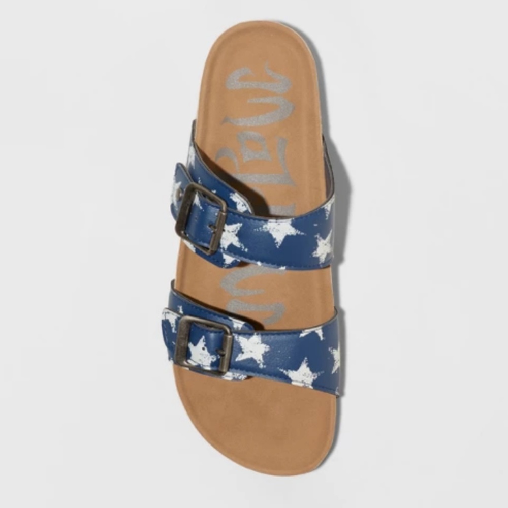 Mad Love Keava Footbed Sandal - Navy Stars - Picture 2 of 3